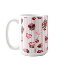 Choco Heart Large Pattern Mug