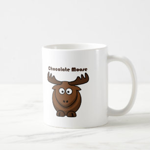 Caneca De Café Chocolate Bonito Moose Engraçada Cartoon Piada