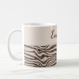 Caneca De Café Chocolate Castanho Ninho Escova Zebra Lixeira