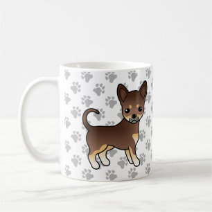 Caneca De Café Chocolate E Tan Casaco Chihuahua Cachorro E Patas