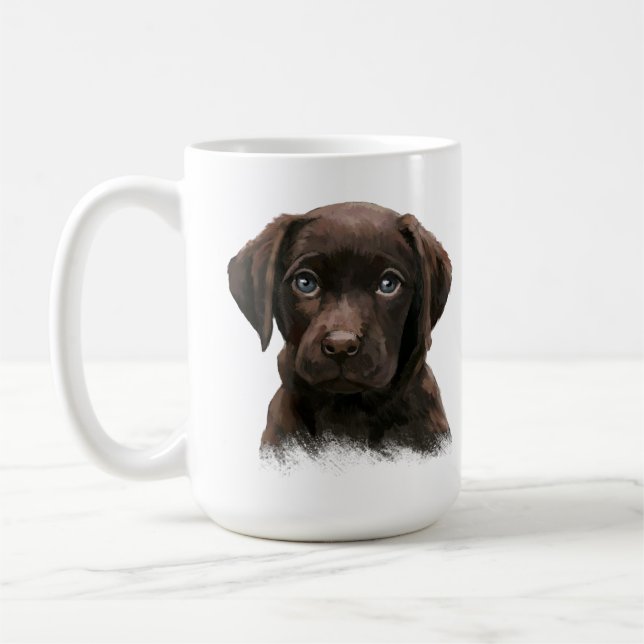 Caneca De Café Chocolate Labrador (Esquerda)