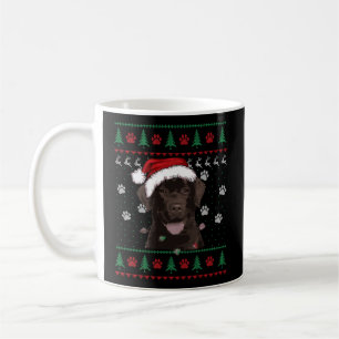 Caneca De Café Chocolate Labrador Christmas Ugly Sweater Lab Dog