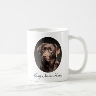 Caneca De Café Chocolate Labrador Personalizado ao Meu Lado