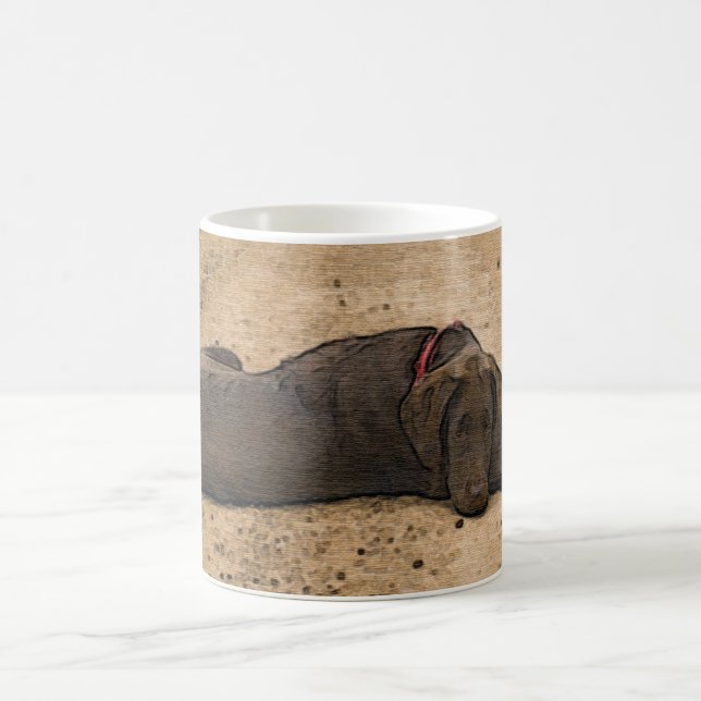 Caneca De Café Chocolate Labrador Retriever Puppy (Centro)