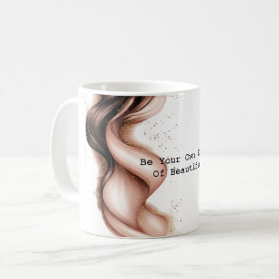 Caneca De Café Chocolate Marrom Rosa Dourado Seja Sua Própria Bel