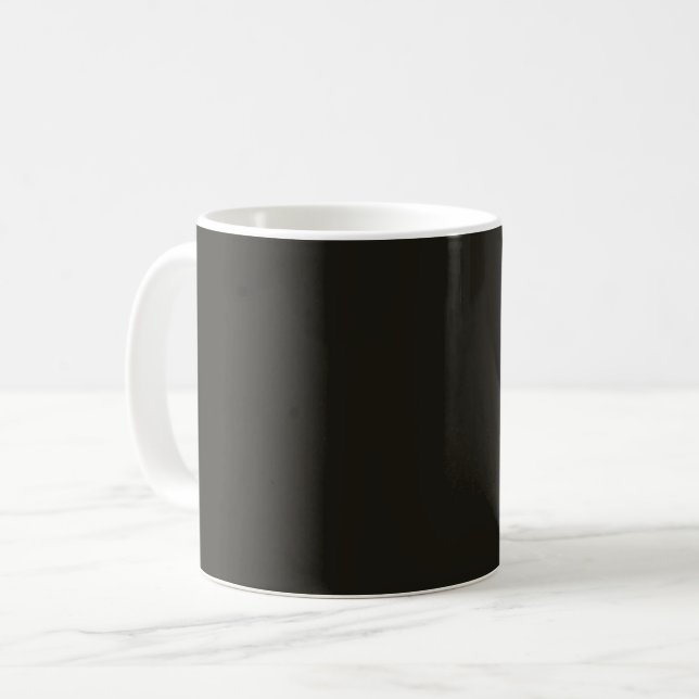 Caneca De Café Chocolate preto (cor sólida) (Frente Esquerda)