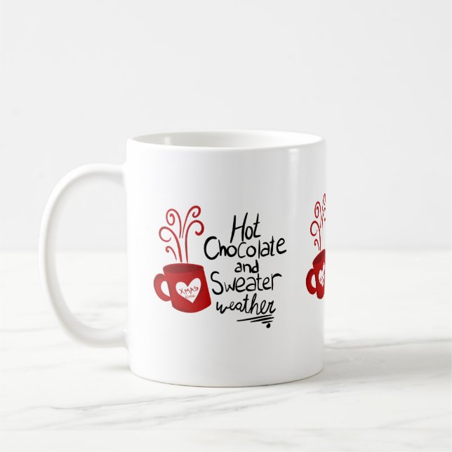 Caneca De Café Chocolate Quente Natal Feriado  (Esquerda)