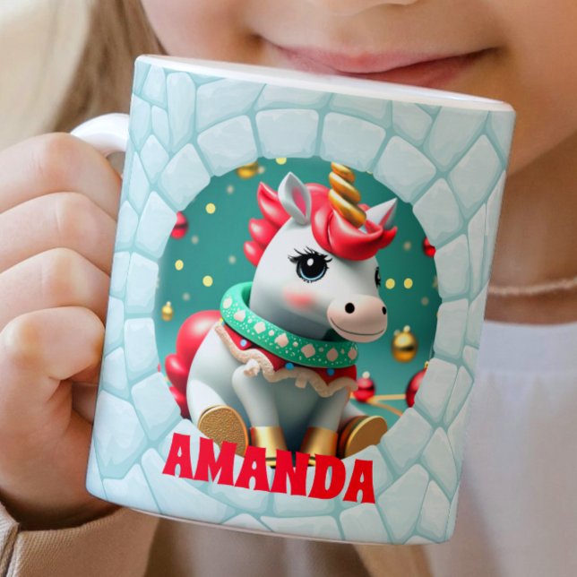Caneca De Café Chocolate Quente para Crianças Personalizadas do U (Criador carregado)