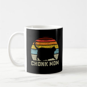 Caneca De Café Chonk Cat Mãe Escala Memória Engraçado Estilo Retr