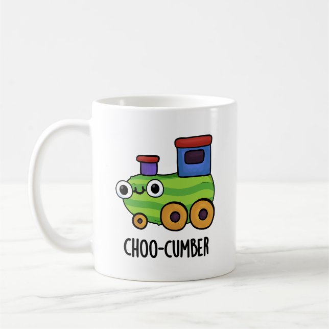 Caneca De Café Choo-cumber Engraçado Pun (Esquerda)