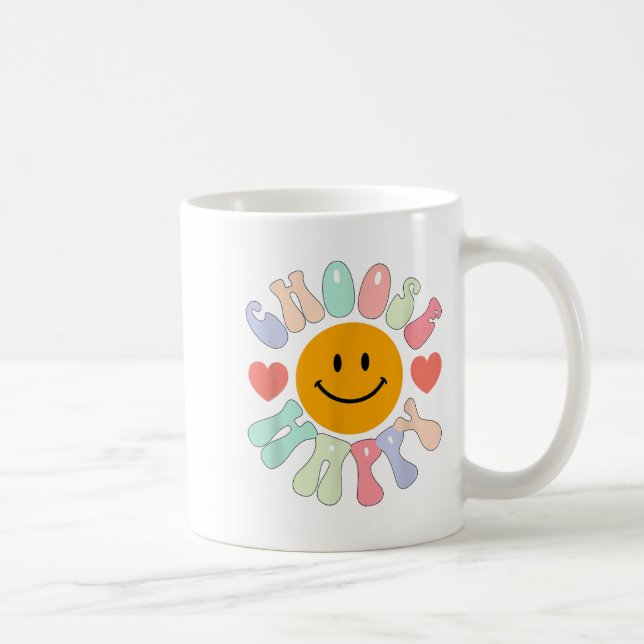 Caneca De Café Choose Happy Motivational Insrational Sitive  (Direita)