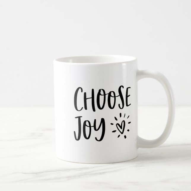 Caneca De Café Choose Joy Hapness Heart Insrational Motivational  (Direita)
