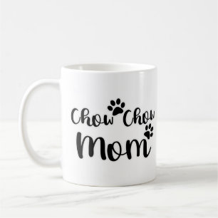 Caneca De Café Chow Chow Mãe Pawprint Design Gráfico