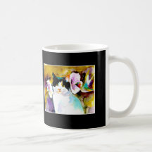 "Christeve o gato com impressão do colibri" sobre