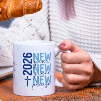 Caneca De Café Christian 2026 New Year Custom Scripture Cross