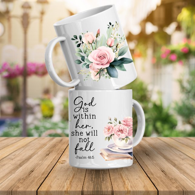 Caneca De Café Christian Bible Verse Psalms Coffee Mug (Bible Verse Floral Mugs)
