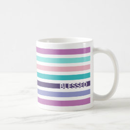 Caneca De Café Christian BLESSED Modern Pastel Strike