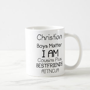 Caneca De Café Christian Boys I Am Prisins Plus Melhores Amigos A