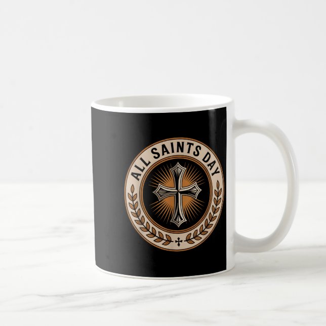 Caneca De Café Christian Catholic Cross Holy Srit November All Sa (Direita)