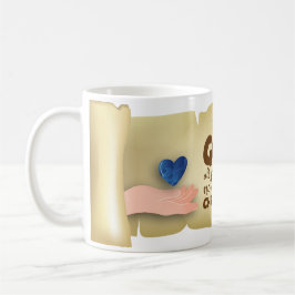 Caneca De Café Christian Christmas Thank God blue heart Mug