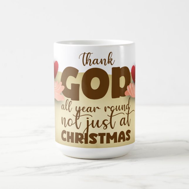 Caneca De Café Christian Christmas Thank God Mug (Centro)