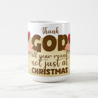 Caneca De Café Christian Christmas Thank God Mug