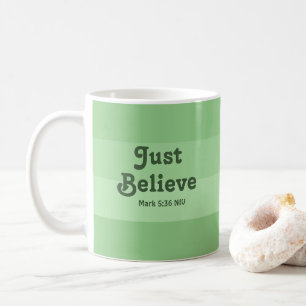 Caneca De Café Christian Faith Apenas Acredite na Bíblia Versa Ve