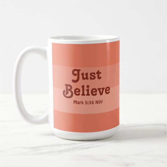 Caneca De Café Christian Faith Apenas Acredite na Bíblia Verse Sa (Esquerda)