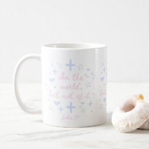 Caneca De Café Christian Girly Bíblia Verse Rosa Mug Cristão
