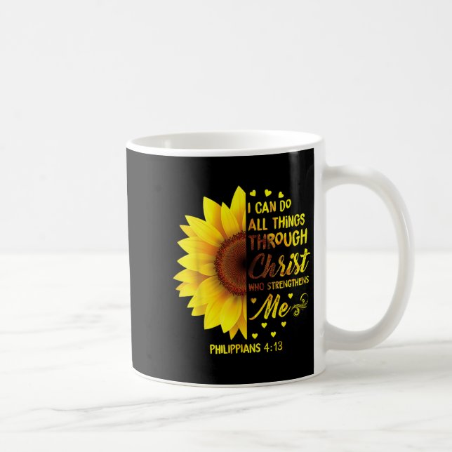 Caneca De Café Christian I Can Do All Things Through Christ Bible (Direita)