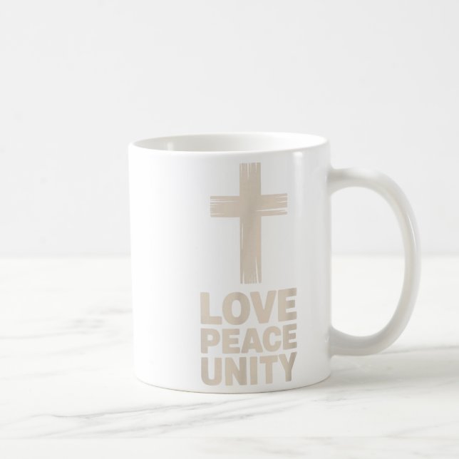 Caneca De Café Christian Love Peace Unity Day  (Direita)