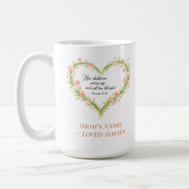 Caneca De Café Christian Mother’s Day Floral Heart Mug