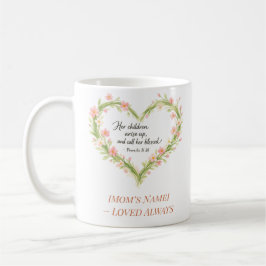 Caneca De Café Christian Mother’s Day Floral Heart Mug