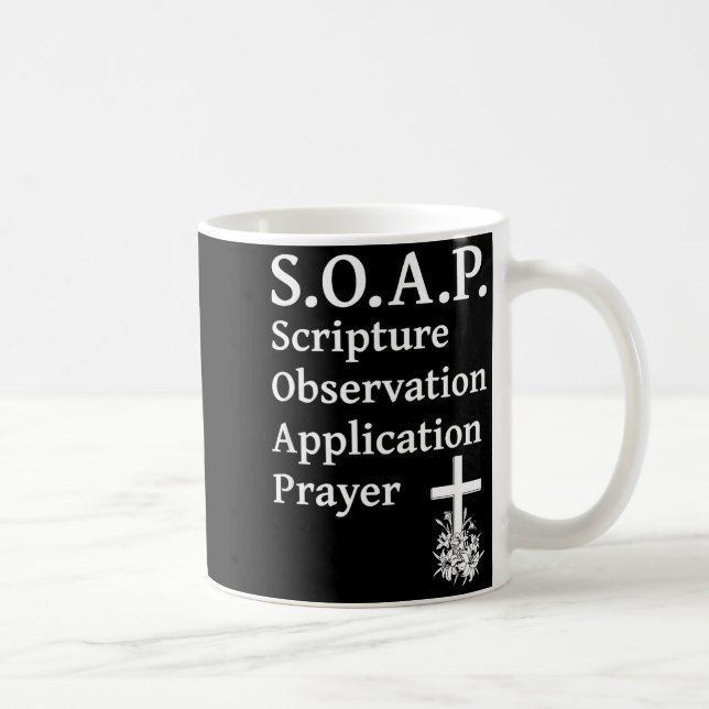 Caneca De Café Christian Soap Scripture Observation Application P (Direita)