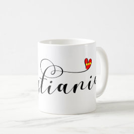 Caneca De Café Christiania Flag Heart, Fristaden Christiania