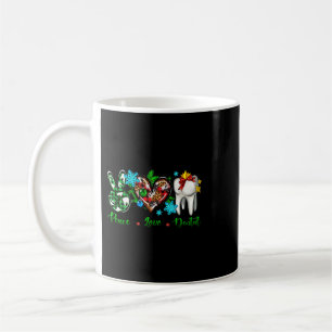 Caneca De Café Christma Assistente Dentista Dental Dental do Amor