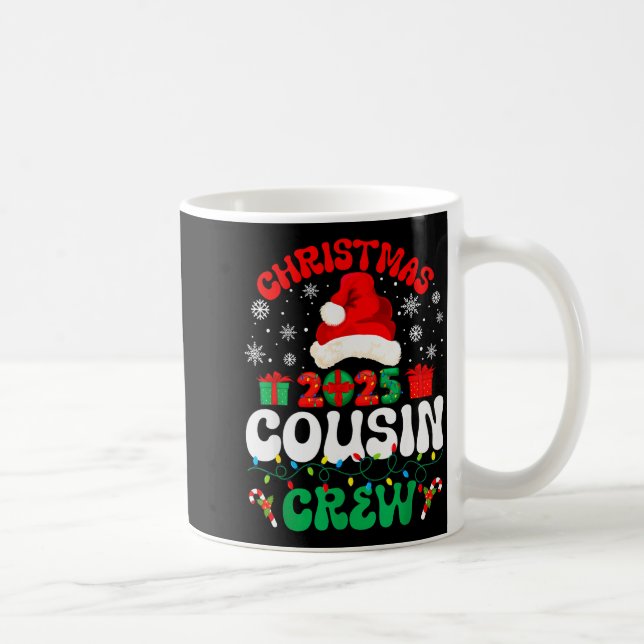 Caneca De Café Christmas 2025 Cousin Crew Xmas Funny Matching Fam (Direita)