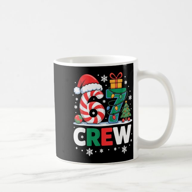 Caneca De Café Christmas 67 Crew Brainrot Candy Cane Lights  (Direita)