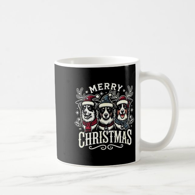 Caneca De Café Christmas Australian Shepherd Santa Hat Aussie Chr (Direita)