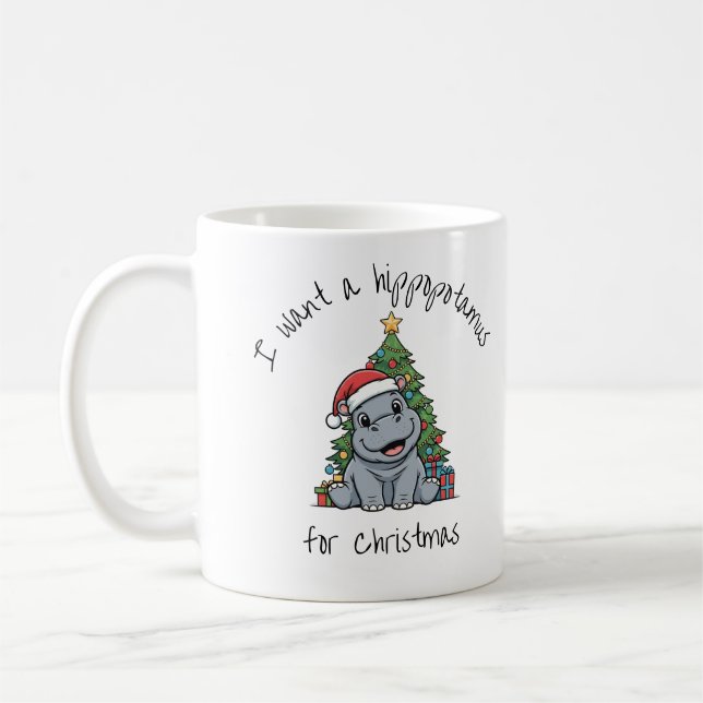 Caneca De Café Christmas Baby Hippo Mug (Esquerda)