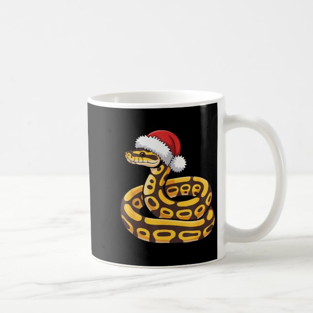 Caneca De Café Christmas Ball Python Ugly Xmas Sweater Snake Love (Direita)