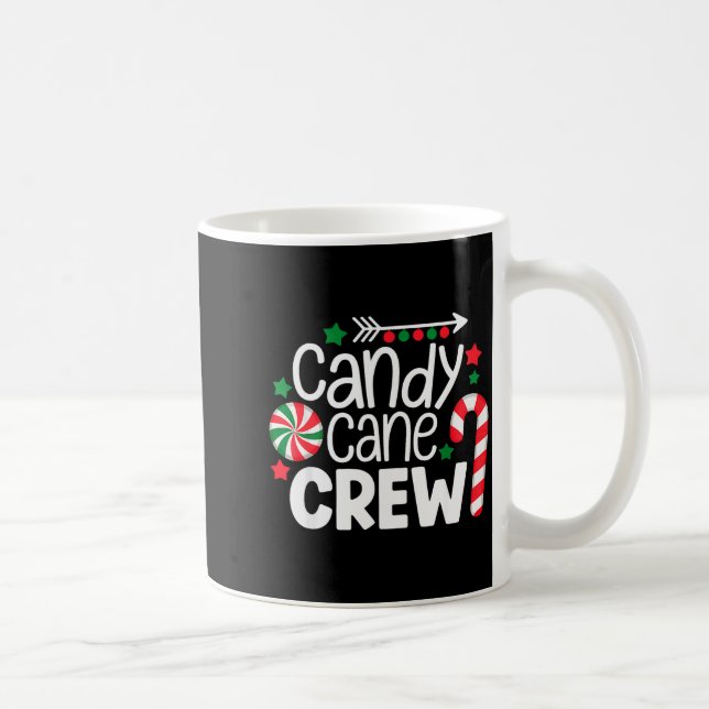 Caneca De Café Christmas Candy Cane Crew Shirt Women Girls Boys K (Direita)