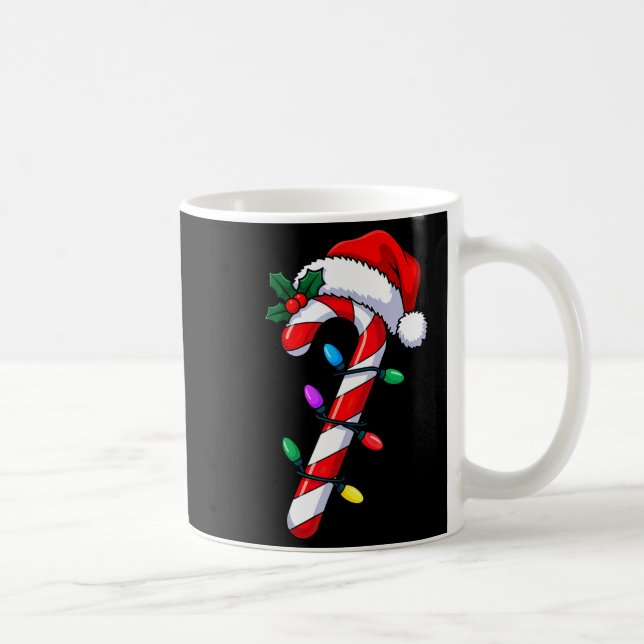 Caneca De Café Christmas Candy Cane Santa Xmas  (Direita)