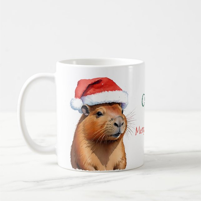 Caneca De Café Christmas Capybara (Esquerda)