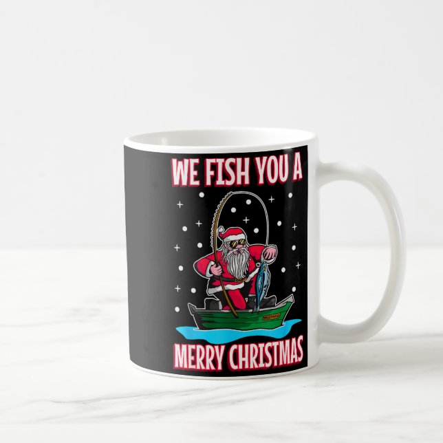 Caneca De Café Christmas Costume Fisherman Fishing Funny Cool San (Direita)