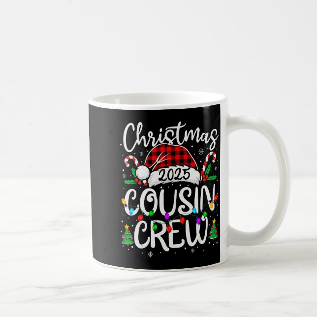 Caneca De Café Christmas Cousin Crew 2025 Family Matching Xmas Pa (Direita)