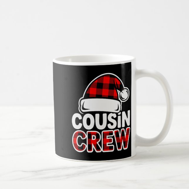 Caneca De Café Christmas Cousin Crew Buffalo Red Plaid Pajamas Fa (Direita)