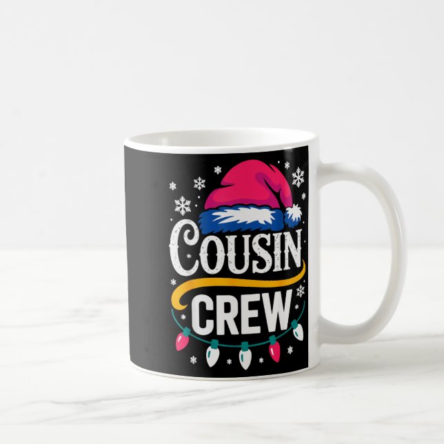 Caneca De Café Christmas Cousin Crew Pajamas Kids Girls Toddler M (Direita)