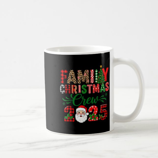 Caneca De Café Christmas Crew 2025 Family Matching Outfit Xmas Pa (Direita)