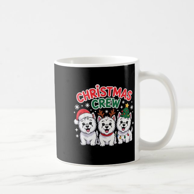 Caneca De Café Christmas Crew Westie Christmas West Highland Whit (Direita)